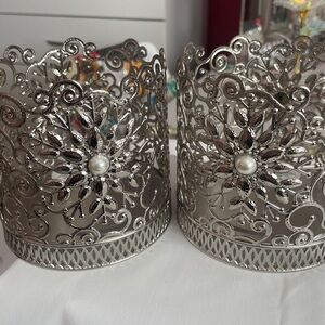 Elegant Silver Candle Holders